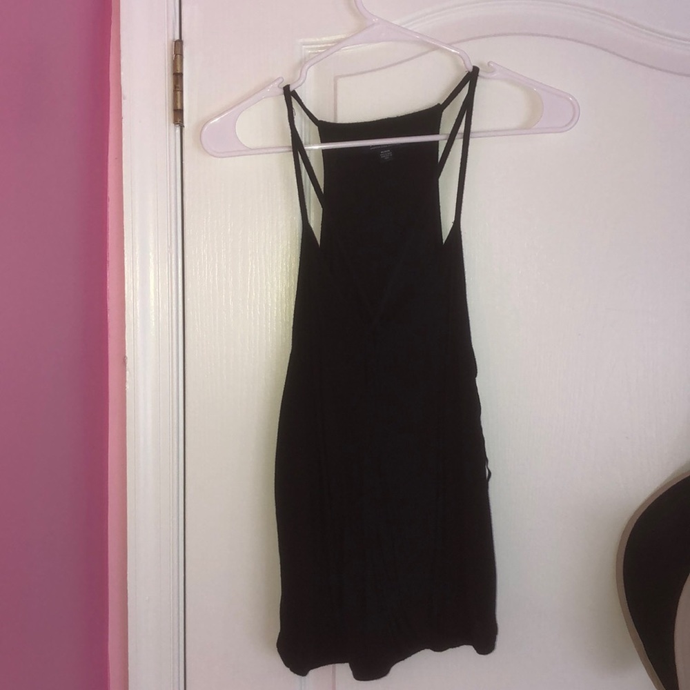 Black strappy tank top